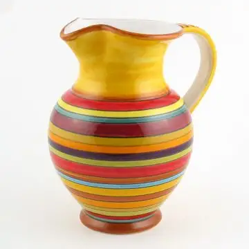 Italian pitcher from the Millerighe Collection handmade by D&G Design in Deruta