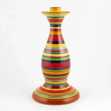 Italian candle holder from the Millerighe Collection handmade by D&G Design in Deruta