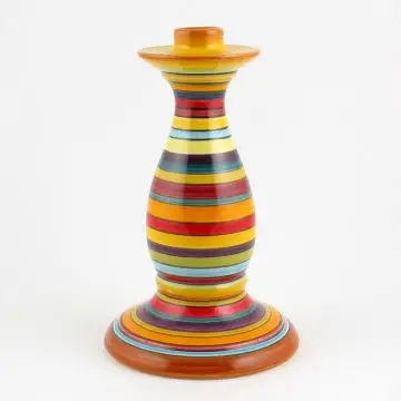 Italian candle holder from the Millerighe Collection handmade by D&G Design in Deruta