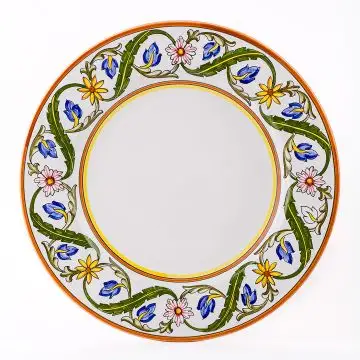 Nastro Italian dinner plate handmade by Fima in Deruta
