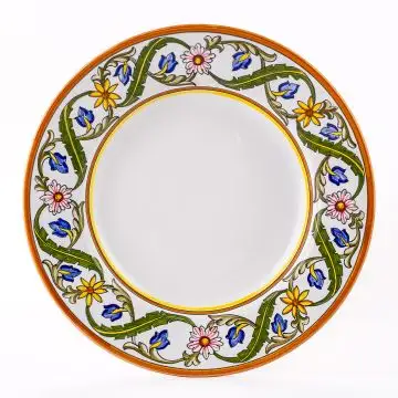 Nastro Italian salad & dessert plate handmade by Fima in Deruta