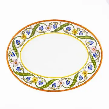 Nastro Italian oval platter handmade by Fima in Deruta