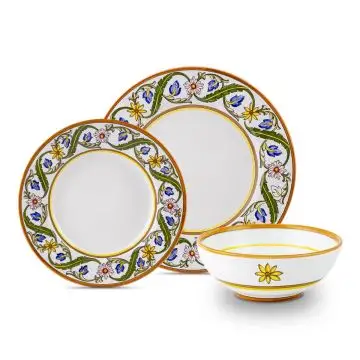 Nastro Italian place setting handmade by Fima in Deruta