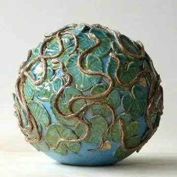 Tuscan Snakes sphere handcrafted by ND Dolfi in Montelupo Fiorentino, Italy