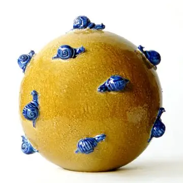 Tuscan Snails sphere handcrafted by ND Dolfi in Montelupo Fiorentino, Italy