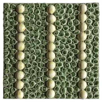 Contemporary Tuscan tile ND45 handcrafted by ND Dolfi in Montelupo Fiorentino, Italy