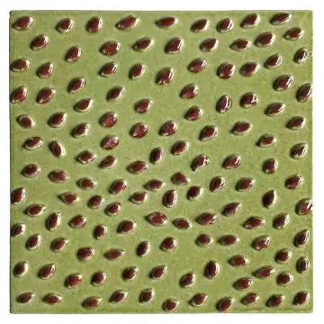 Contemporary Tuscan tile ND55 handcrafted by ND Dolfi in Montelupo Fiorentino, Italy