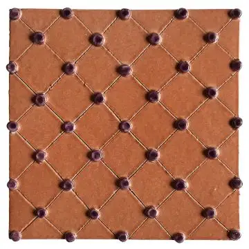 Contemporary Tuscan tile ND56 handcrafted by ND Dolfi in Montelupo Fiorentino, Italy