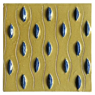 Contemporary Tuscan tile ND59 handcrafted by ND Dolfi in Montelupo Fiorentino, Italy