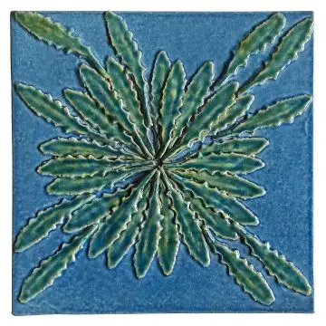 Contemporary Tuscan tile ND60 handcrafted by ND Dolfi in Montelupo Fiorentino, Italy