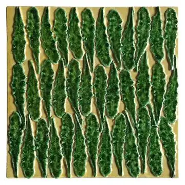 Contemporary Tuscan tile ND61 handcrafted by ND Dolfi in Montelupo Fiorentino, Italy