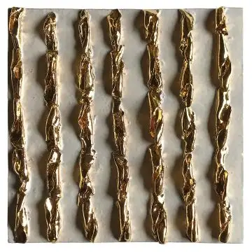 Contemporary Tuscan tile ND65 handcrafted by ND Dolfi in Montelupo Fiorentino, Italy