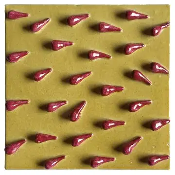 Contemporary Tuscan tile ND68 handcrafted by ND Dolfi in Montelupo Fiorentino, Italy