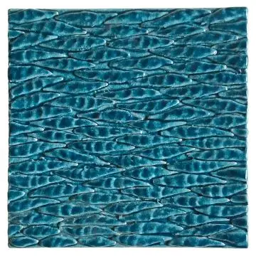 Contemporary Tuscan tile ND69 handcrafted by ND Dolfi in Montelupo Fiorentino, Italy