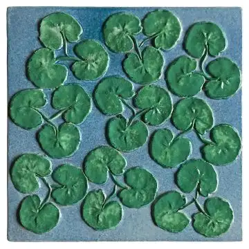 Contemporary Tuscan tile ND70 handcrafted by ND Dolfi in Montelupo Fiorentino, Italy