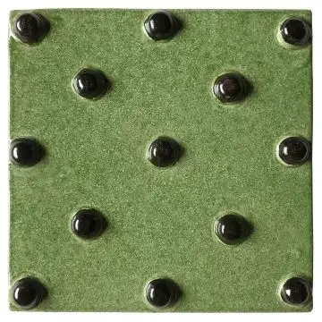 Contemporary Tuscan tile ND73 handcrafted by ND Dolfi in Montelupo Fiorentino, Italy