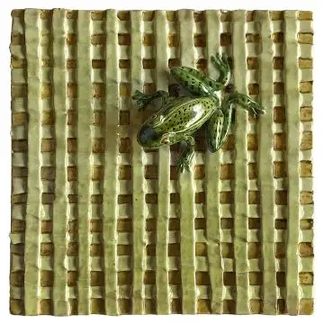 Contemporary Tuscan tile ND79 handcrafted by ND Dolfi in Montelupo Fiorentino, Italy