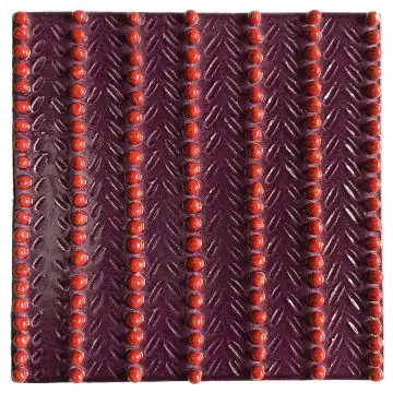 Contemporary Tuscan tile ND84 handcrafted by ND Dolfi in Montelupo Fiorentino, Italy