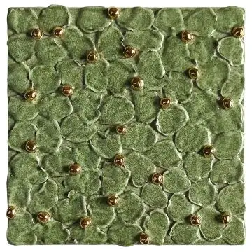 Contemporary Tuscan tile ND94 handcrafted by ND Dolfi in Montelupo Fiorentino, Italy