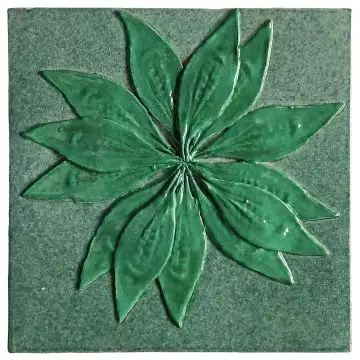 Contemporary Tuscan tile ND96 handcrafted by ND Dolfi in Montelupo Fiorentino, Italy