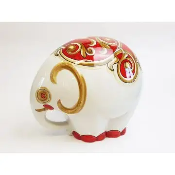 Italian Elephant figurine handmade by Francesca Niccacci in Deruta