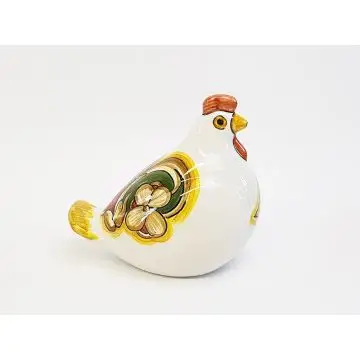 Italian Hen figurine handmade by Francesca Niccacci in Deruta