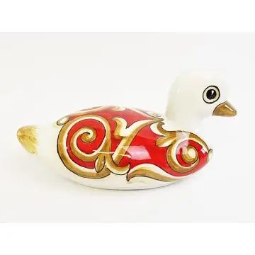 Italian Duck figurine handmade by Francesca Niccacci in Deruta