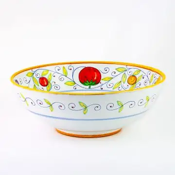 Orto Italian serving bowl handmade by Fima in Deruta - main image