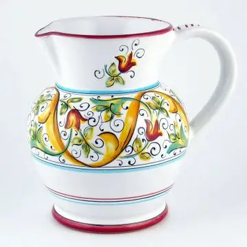 Primizia Italian pitcher handmade by Fima in Deruta
