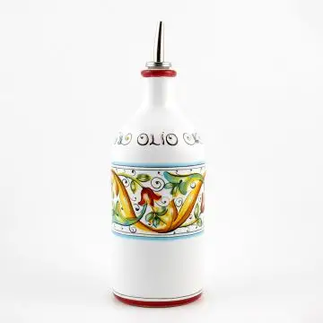 Primizia Italian oil bottle handmade by Fima in Deruta