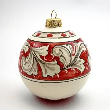 Italian Christmas ball ornament handmade by Rampini in Gubbio, Italy