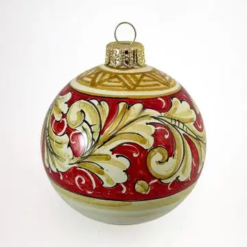 Italian Christmas ball ornament handmade by Rampini in Gubbio, Italy