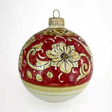 Italian Christmas ball ornament handmade by Rampini in Gubbio, Italy