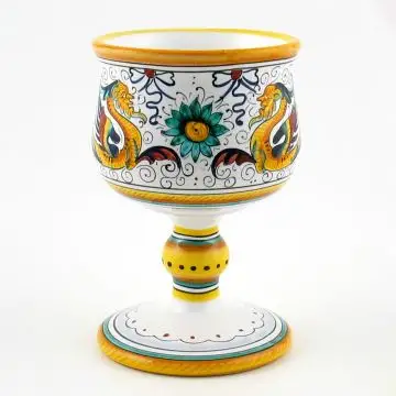 Raffaellesco Italian goblet handmade by Fima in Deruta