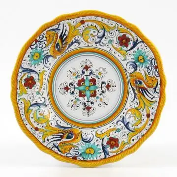 Raffaellesco Italian salad & dessert plate handmade by Fima in Deruta