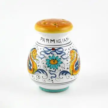 Raffaellesco Italian parmesan & spice shaker handmade by Fima in Deruta