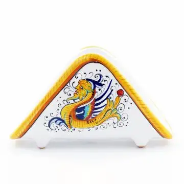 Raffaellesco Italian napkin holder handmade by Fima in Deruta