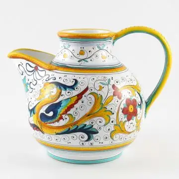Raffaellesco Italian tuscan pitcher handmade by Fima in Deruta