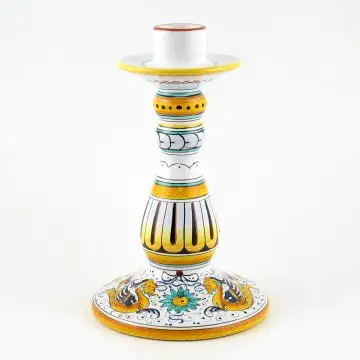 Raffaellesco Italian candle holder handmade by Fima in Deruta
