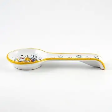 Raffaellesco Italian spoon rest handmade by Fima in Deruta