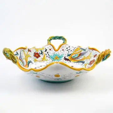 Raffaellesco Italian fruit bowl handmade by Fima in Deruta