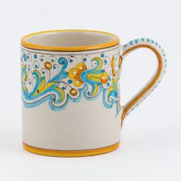 Ricco Deruta Allegro Italian mug handmade by Ceramiche Andrilia in Deruta