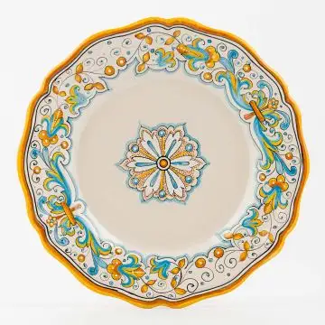 Ricco Deruta Allegro Italian dinner plate handmade by Ceramiche Andrilia in Deruta