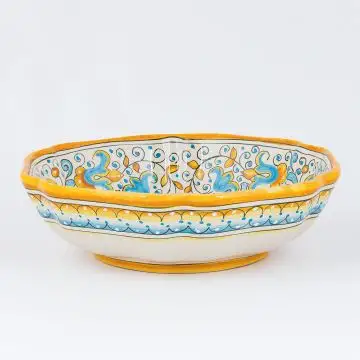 Ricco Deruta Allegro Italian serving bowl handmade by Ceramiche Andrilia in Deruta - main image