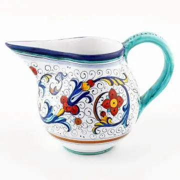 Ricco Deruta Blu Italian pitcher vasella handmade by Fima in Deruta