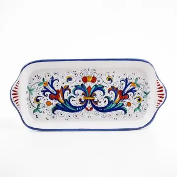 Vario F1 Italian rectangular tray handmade by Fima in Deruta
