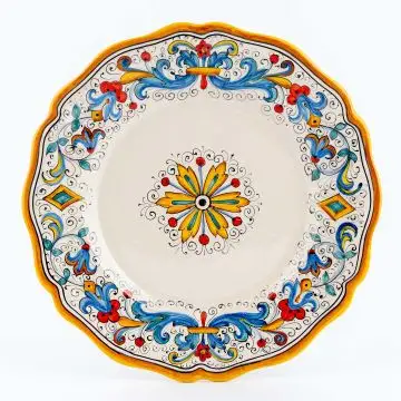 Ricco Deruta Andrilia Italian dinner plate handmade by Ceramiche Andrilia in Deruta