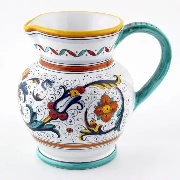 Ricco Deruta Classico Italian pitcher handmade by Fima in Deruta