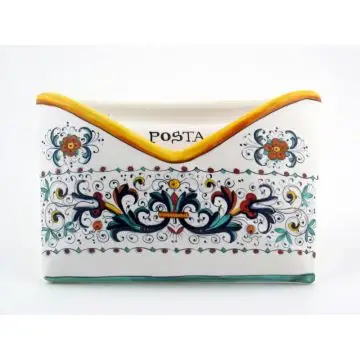 Italian mail holder Ricco Deruta Classico handmade by Fima in Deruta