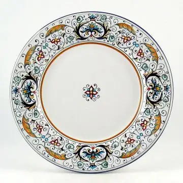 Rinascimento Italian charger plate handmade by Fima in Deruta